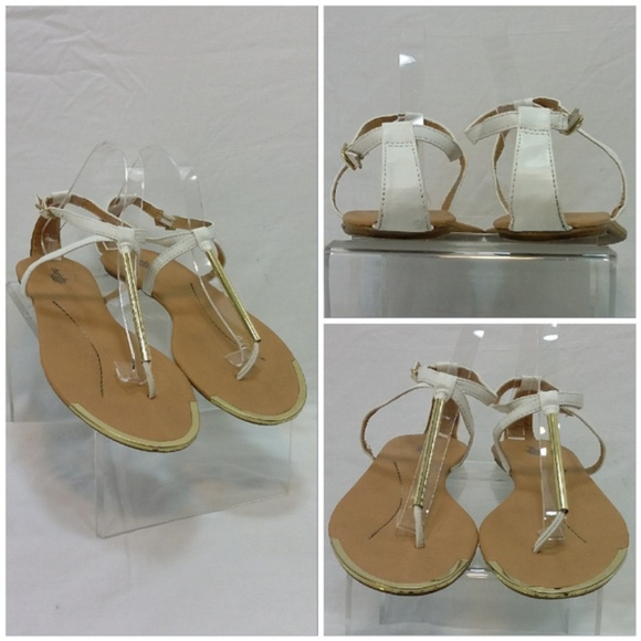 CHARLOTTE RUSSE, Goldtone Accents Sandals, size 10 - Picture 5 of 8